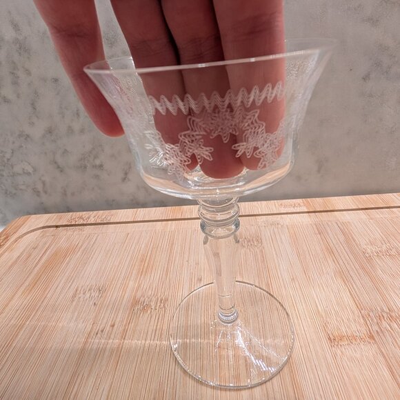 Vintage cocktail glass, champagne glass with design - Picture 2 of 9